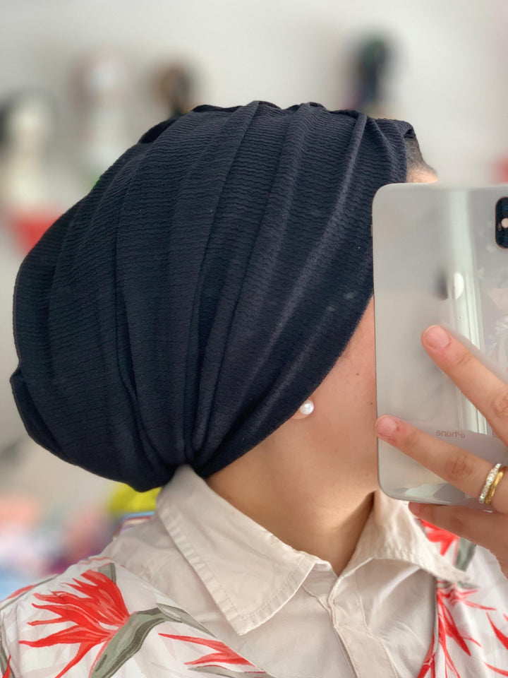 Crinkled Cotton Turban