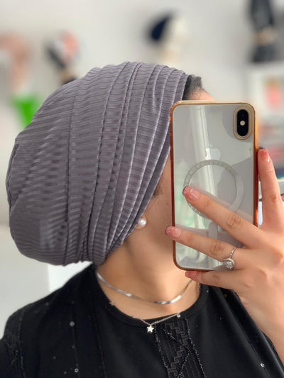 Pleated Cotton Easyon Turban