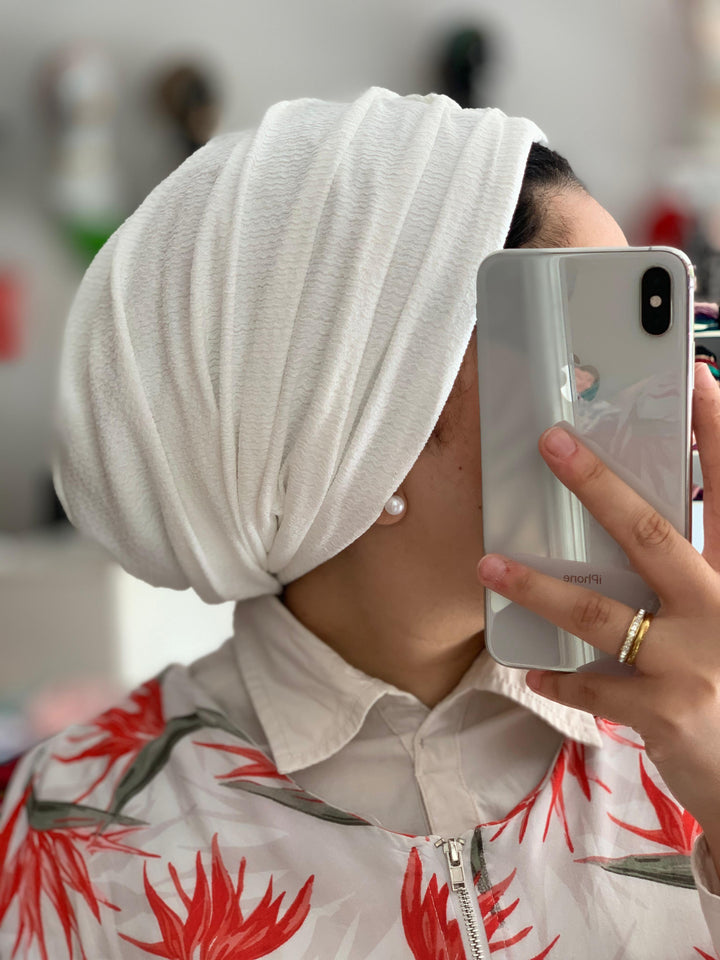 Crinkled Cotton Turban