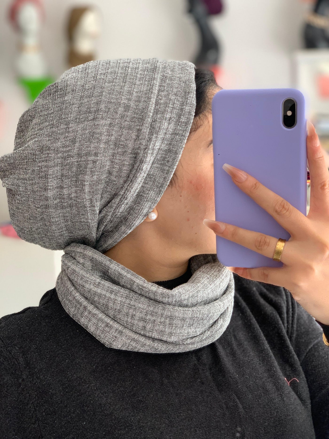 Soft Wool Two-piece Turbans