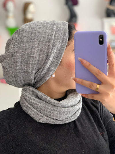 Soft Wool Two-piece Turbans