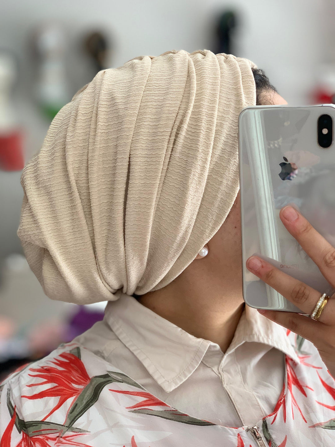 Crinkled Cotton Turban