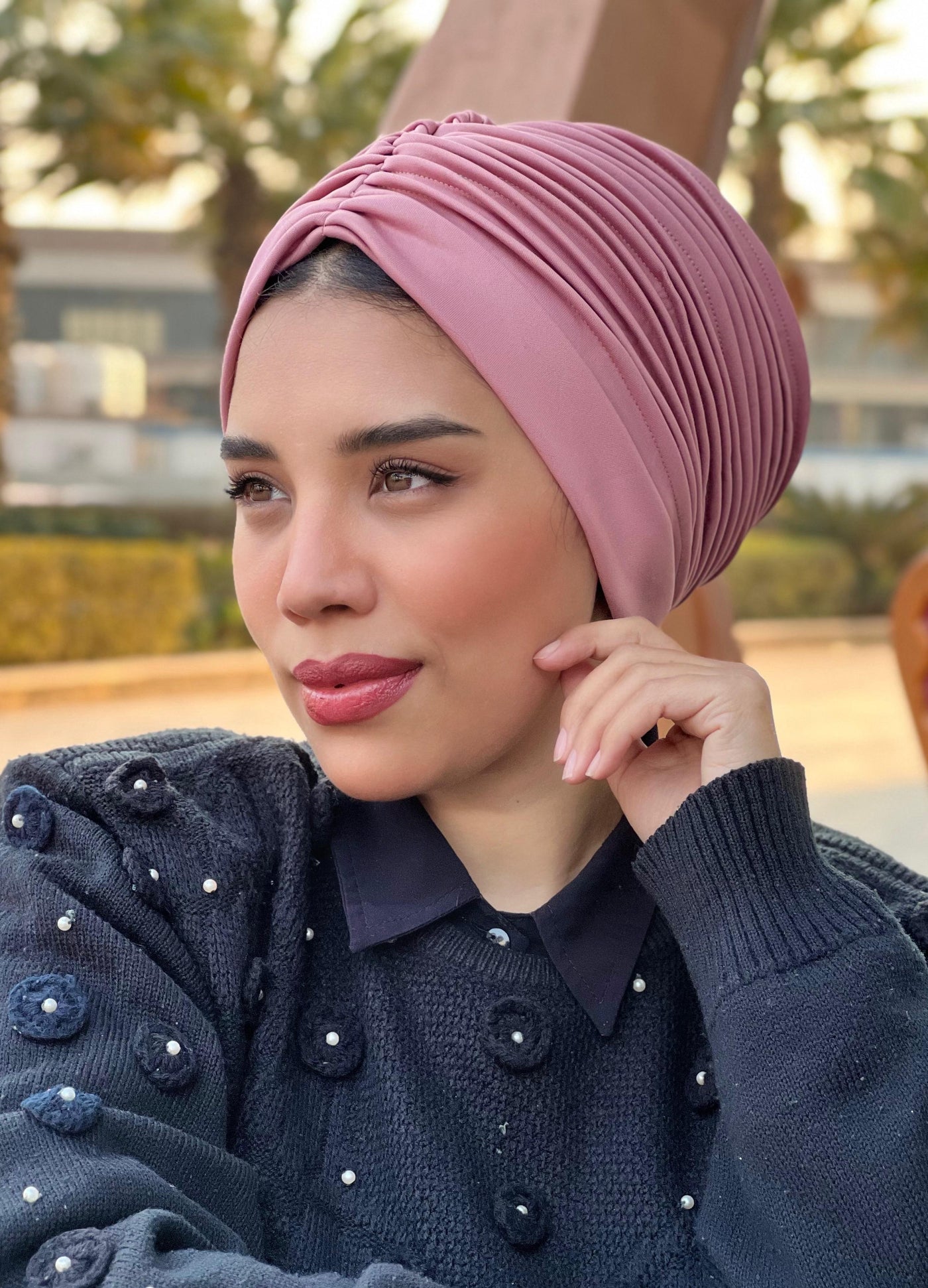 Swimming Selfdrapped Turban