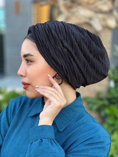 Pleated Satin Turban