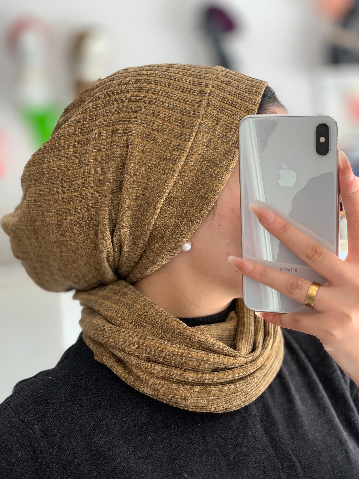 Soft Wool Two-piece Turbans
