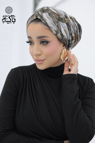 Floral Tulle Turban