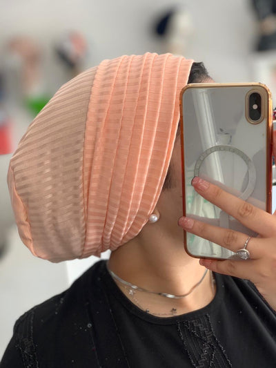 Pleated Cotton Easyon Turban