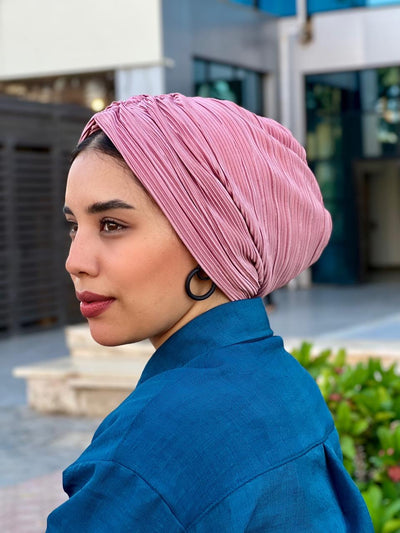 Pleated Satin Turban