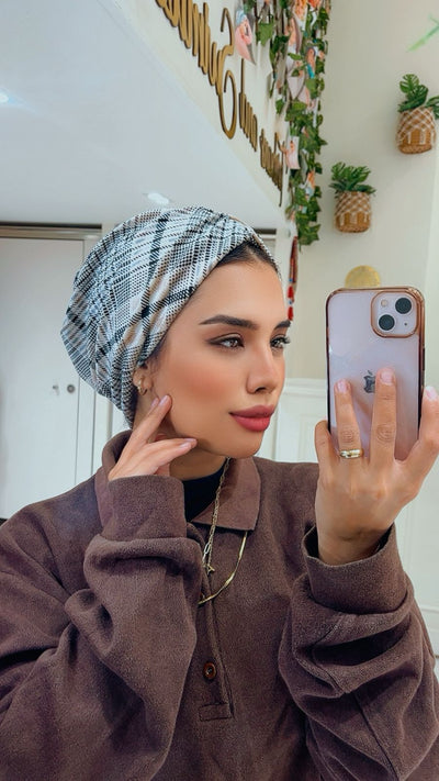 Plaid Velvet Turban