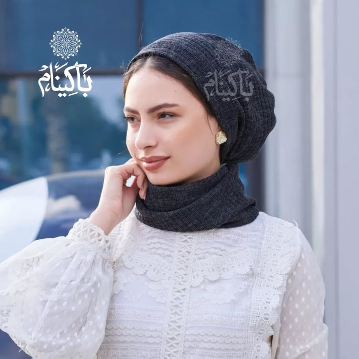 Soft Wool Two-piece Turbans