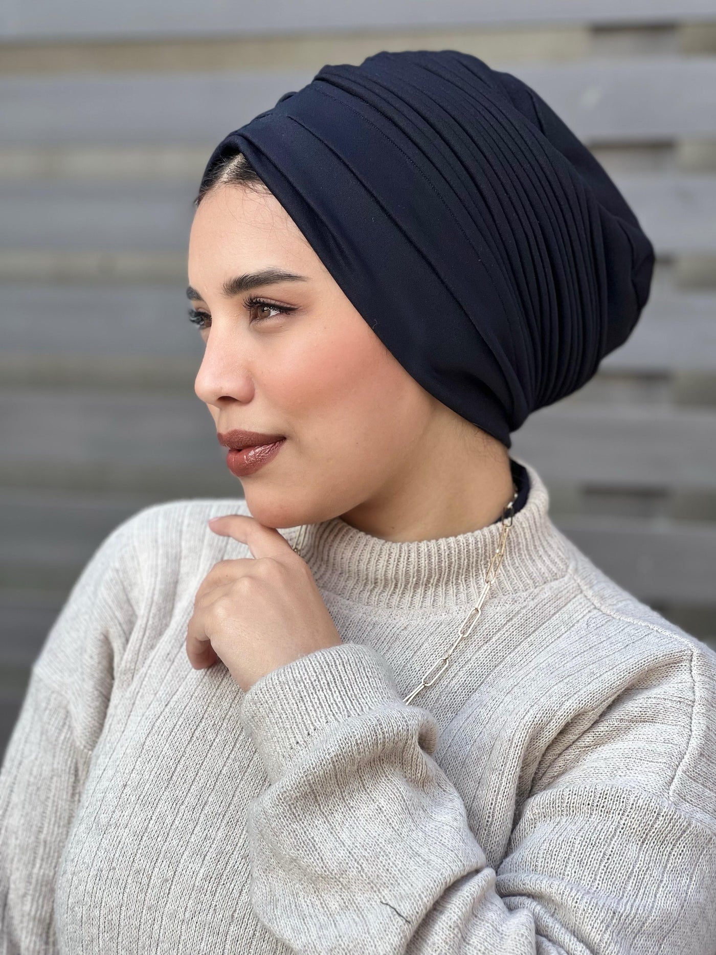 Swimming Selfdrapped Turban
