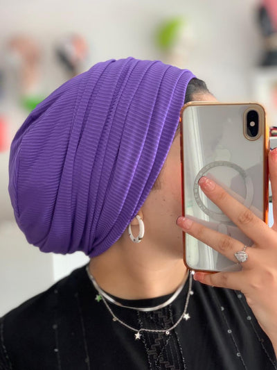 Pleated Cotton Easyon Turban