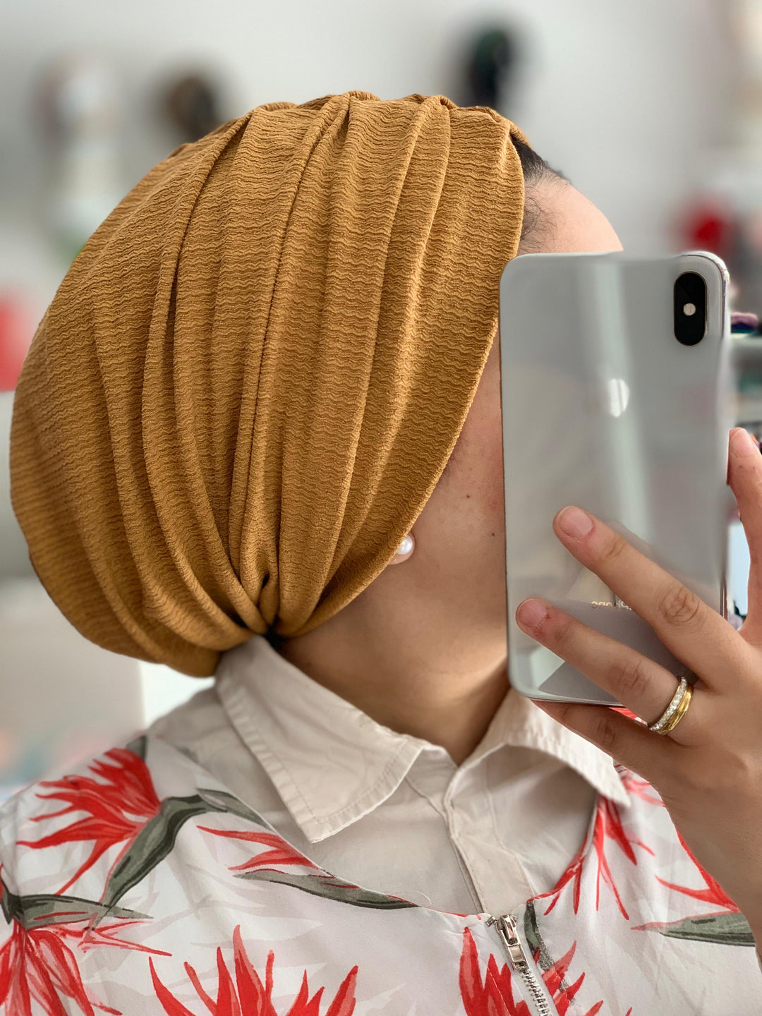 Crinkled Cotton Turban