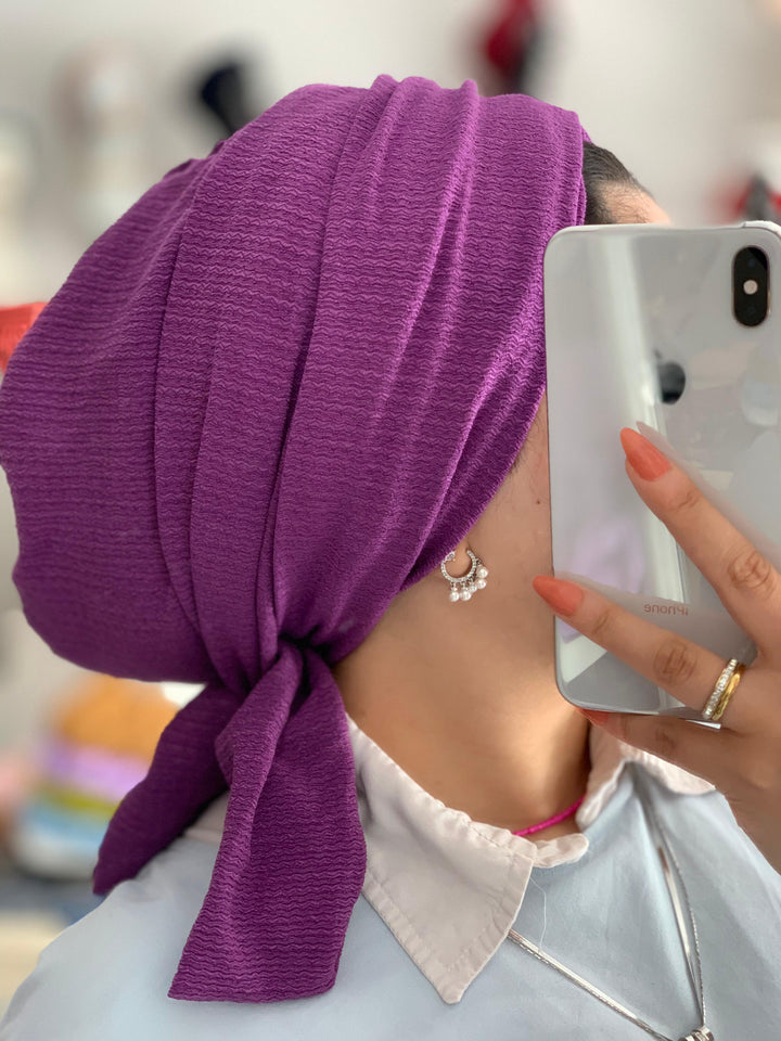 Crinkled Cotton Turban