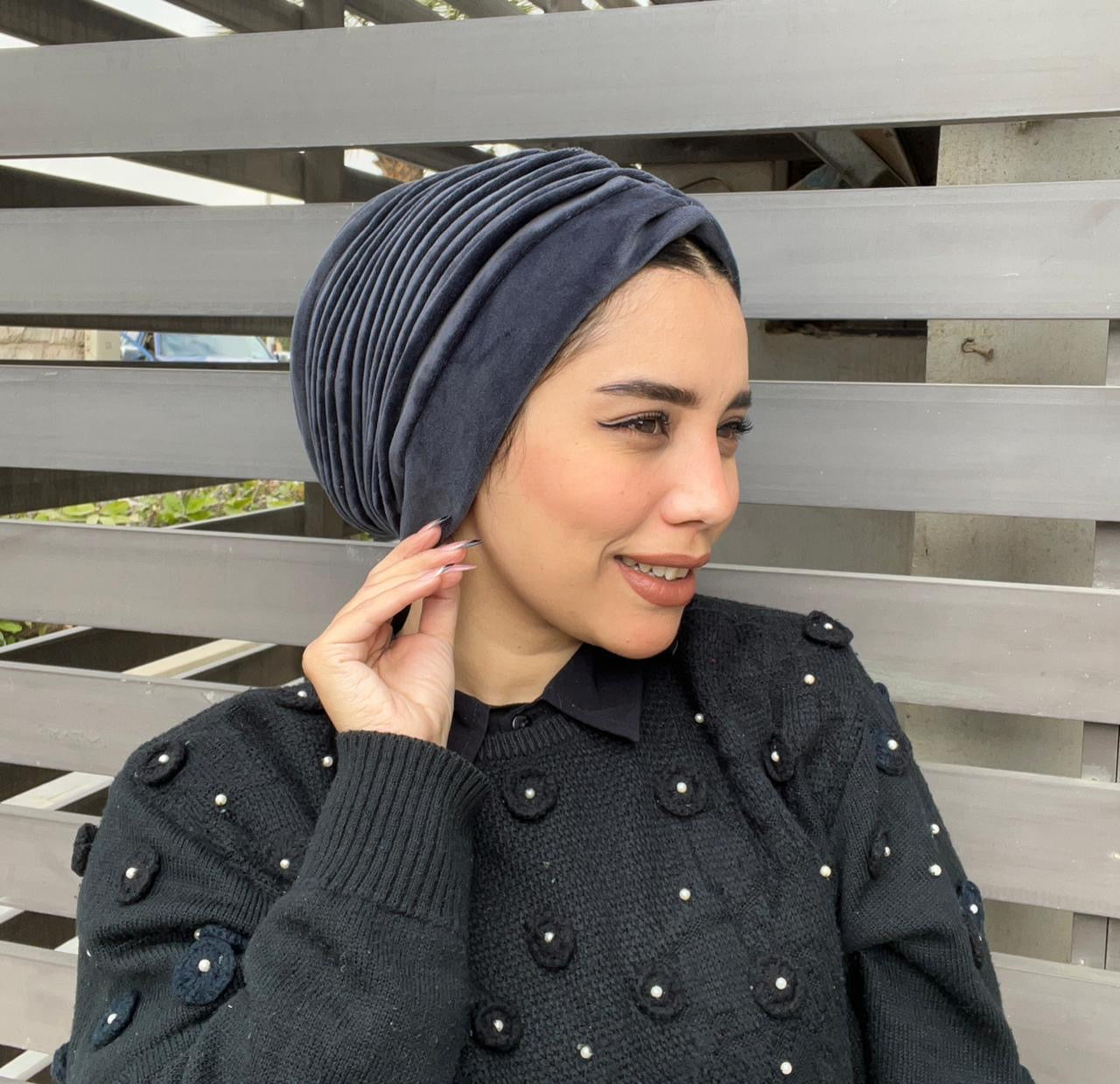 Plain Velvet Turbans