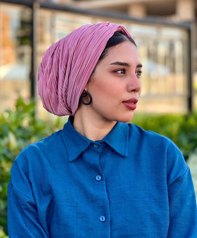 Pleated Satin Turban