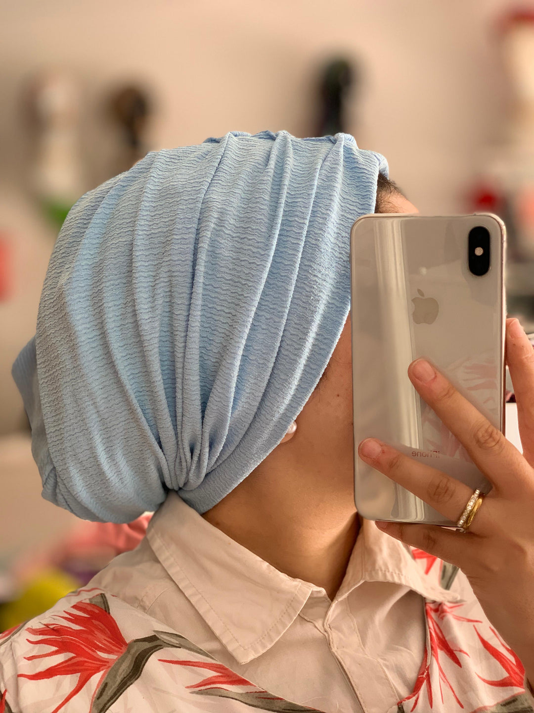 Crinkled Cotton Turban