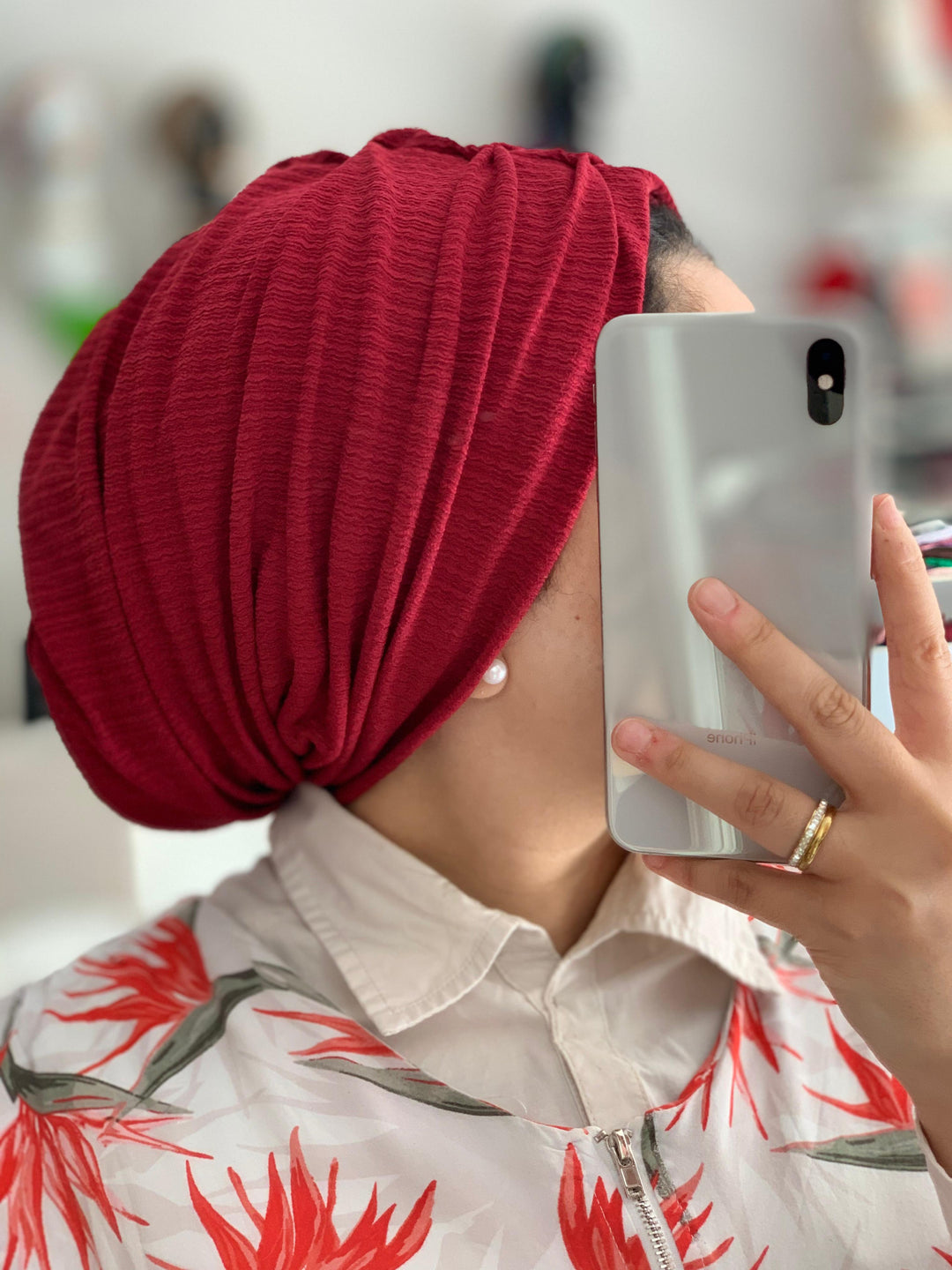 Crinkled Cotton Turban