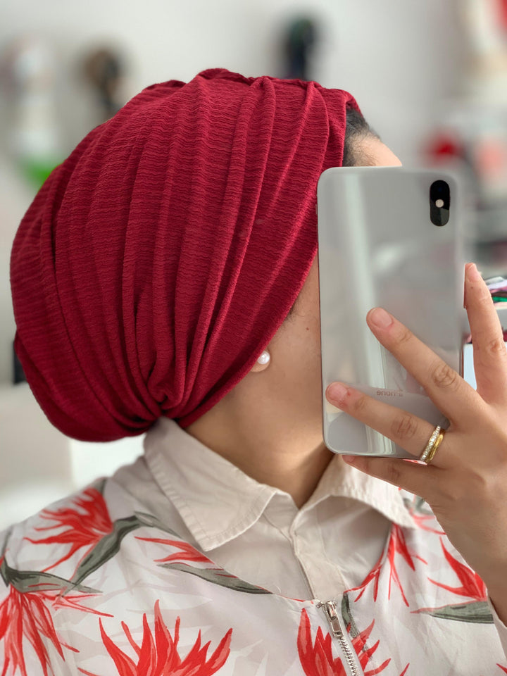 Crinkled Cotton Turban