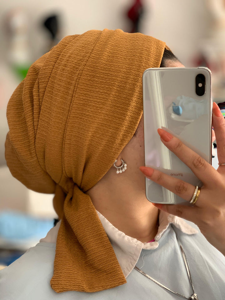 Crinkled Cotton Turban