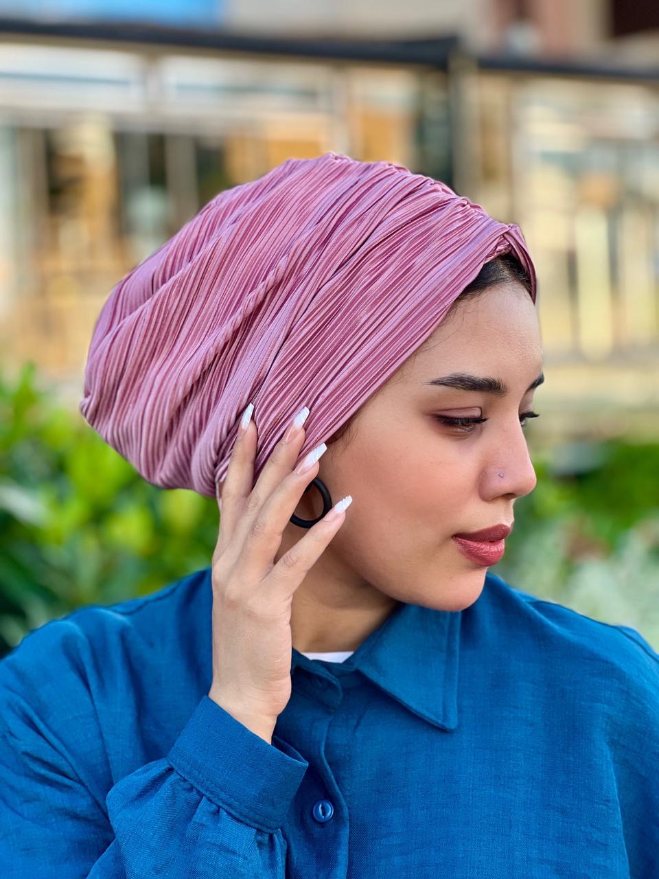 Pleated Satin Turban