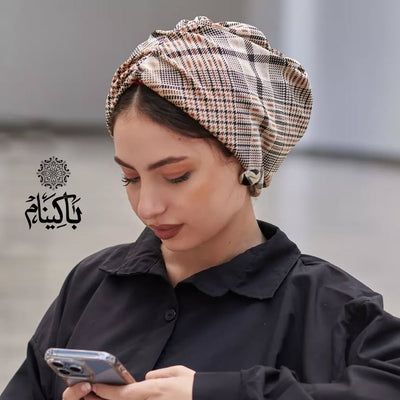 Plaid Velvet Turban