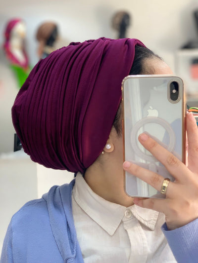 Swimming Selfdrapped Turban