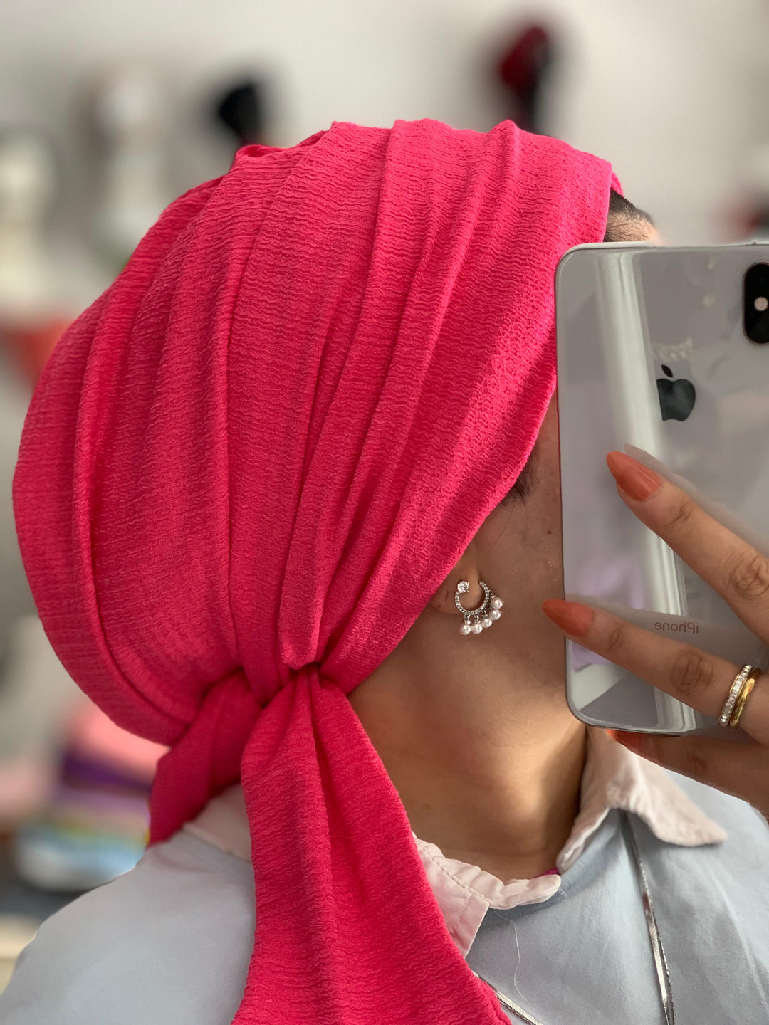 Crinkled Cotton Turban