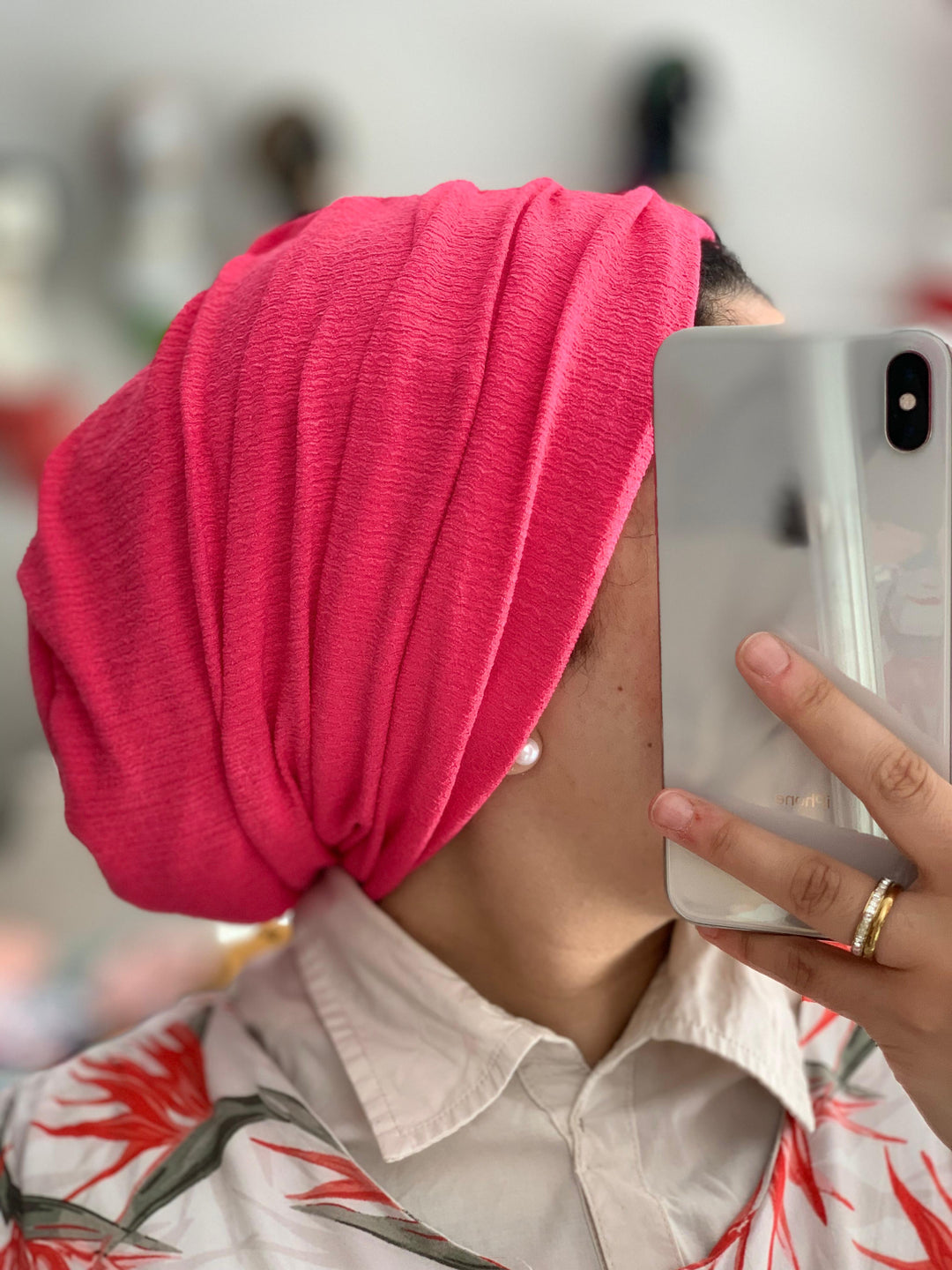 Crinkled Cotton Turban
