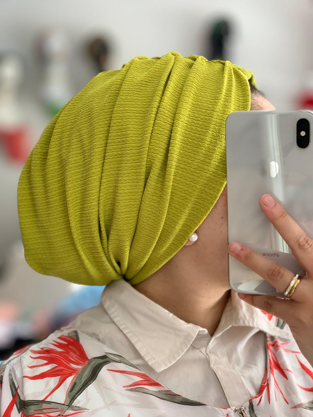 Crinkled Cotton Turban