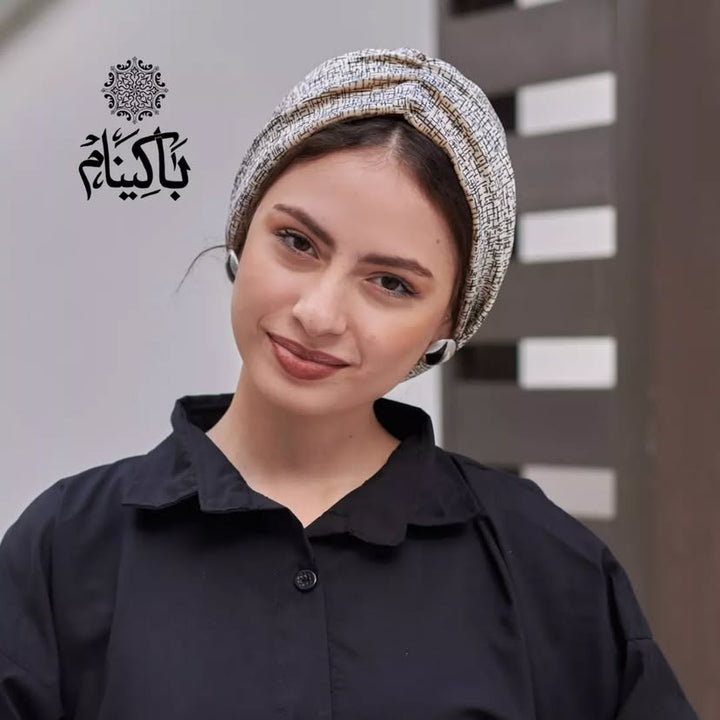 Creme velvet Turban