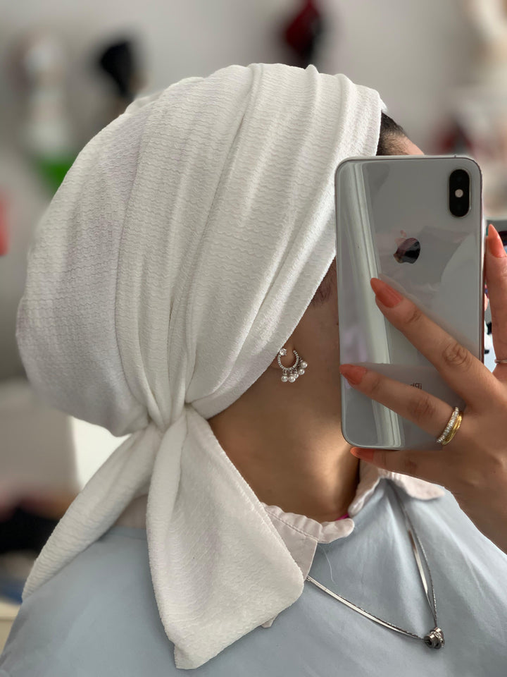Crinkled Cotton Turban