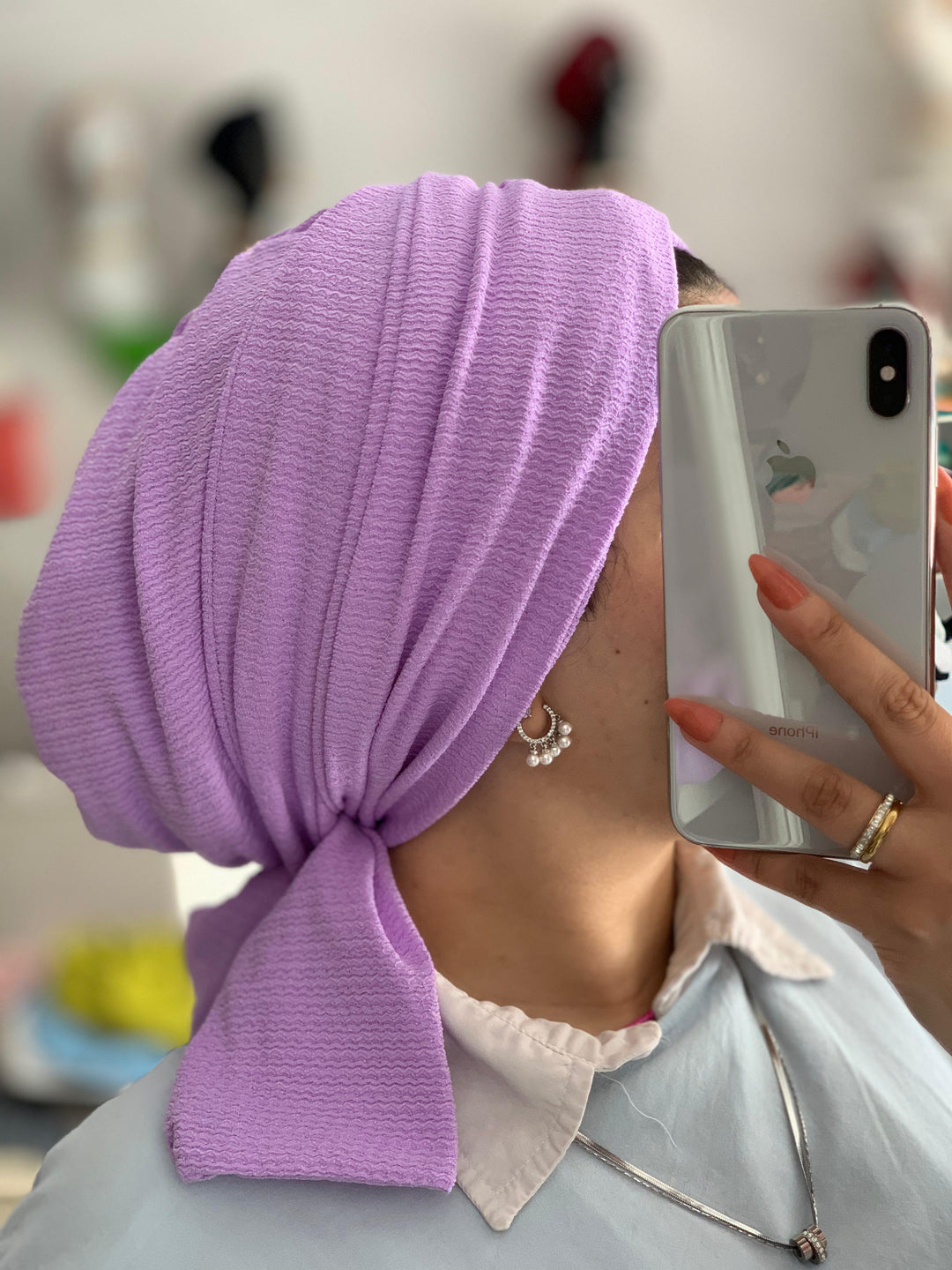 Crinkled Cotton Turban
