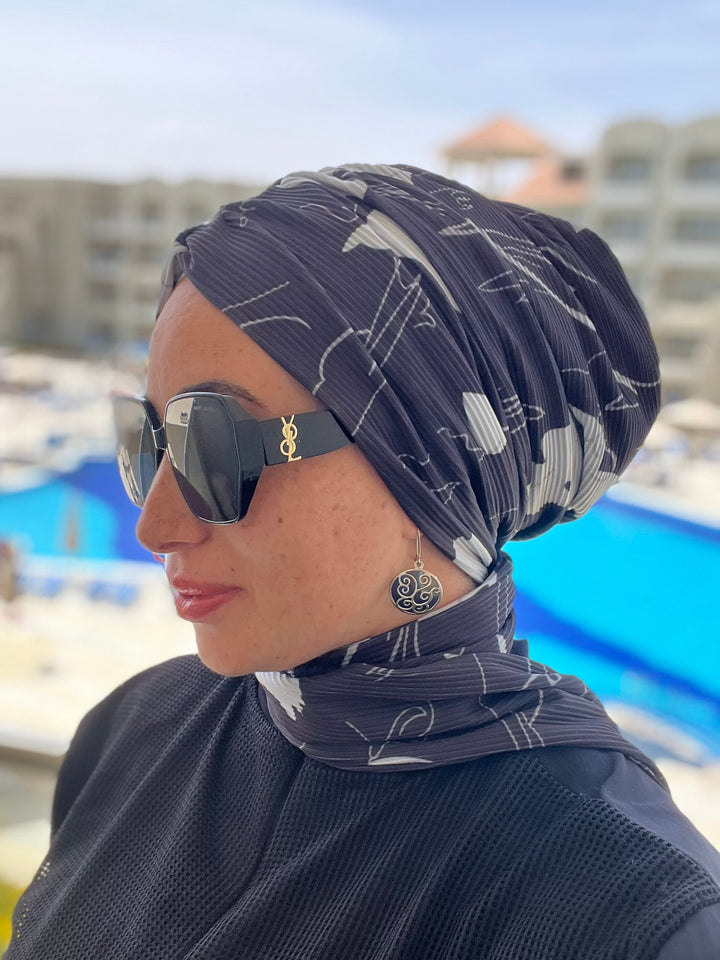 Pleated Cotton Turban