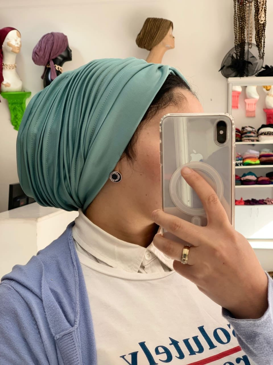 Swimming Selfdrapped Turban