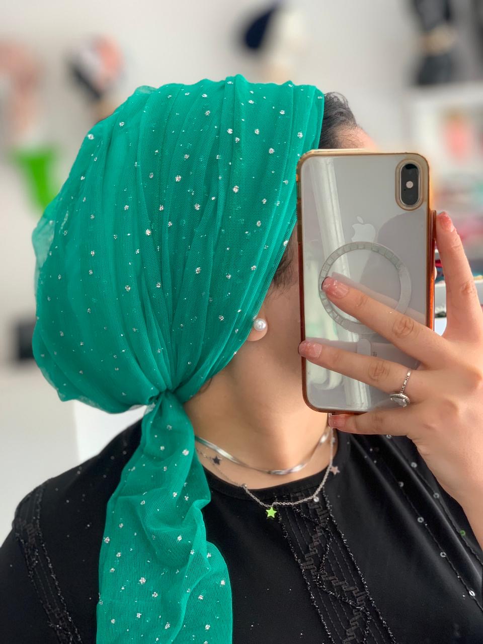 Glittery Tulle Turban