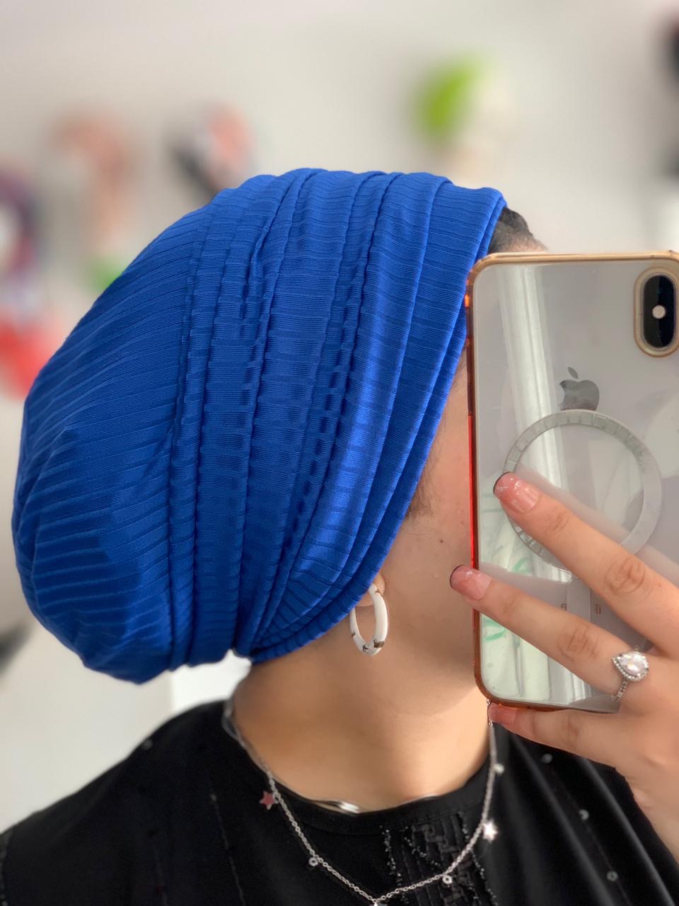 Pleated Cotton Easyon Turban
