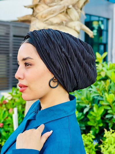 Pleated Satin Turban