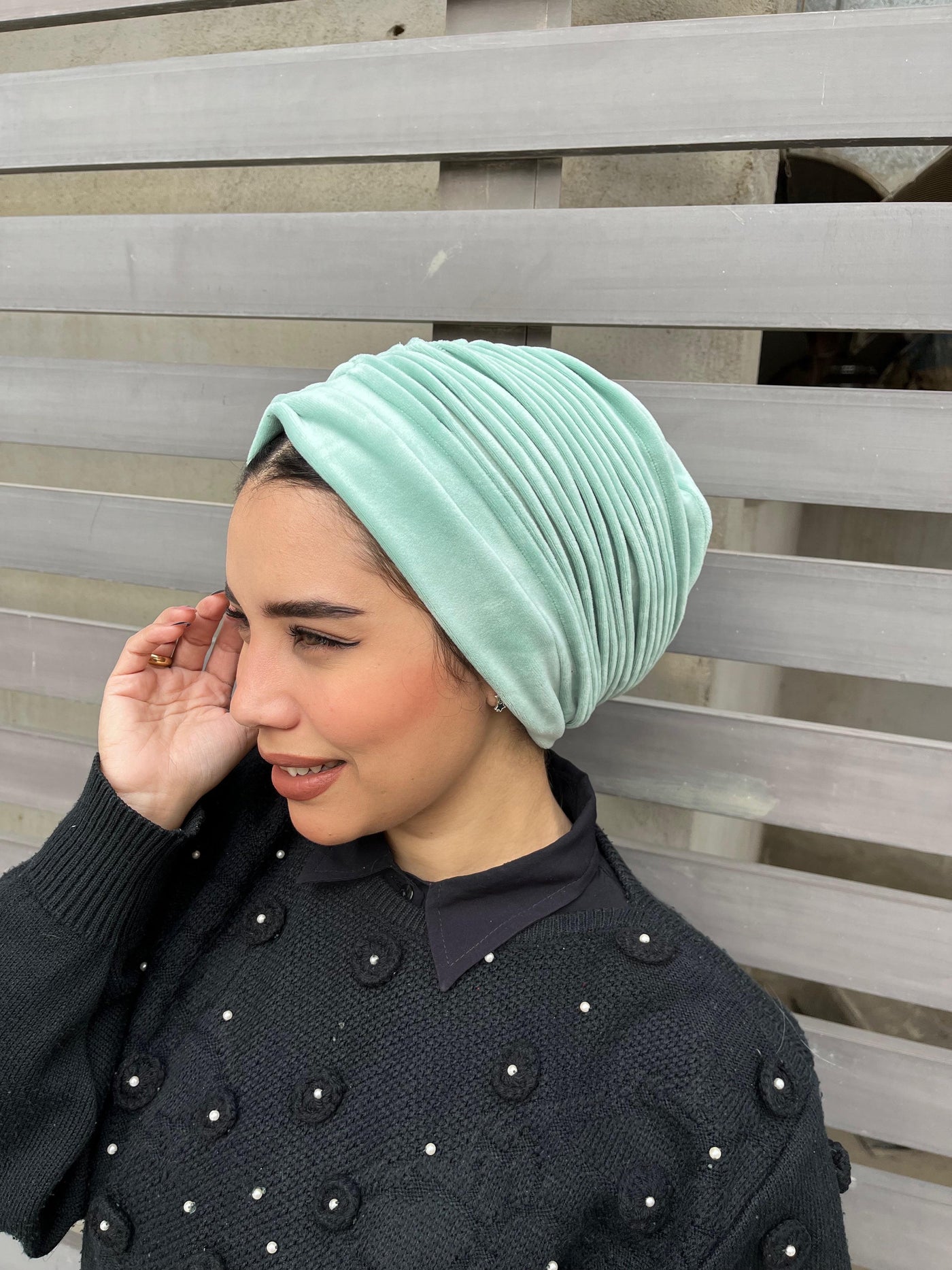 Plain Velvet Turbans