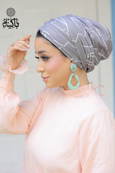 Pleated Geometric Turban