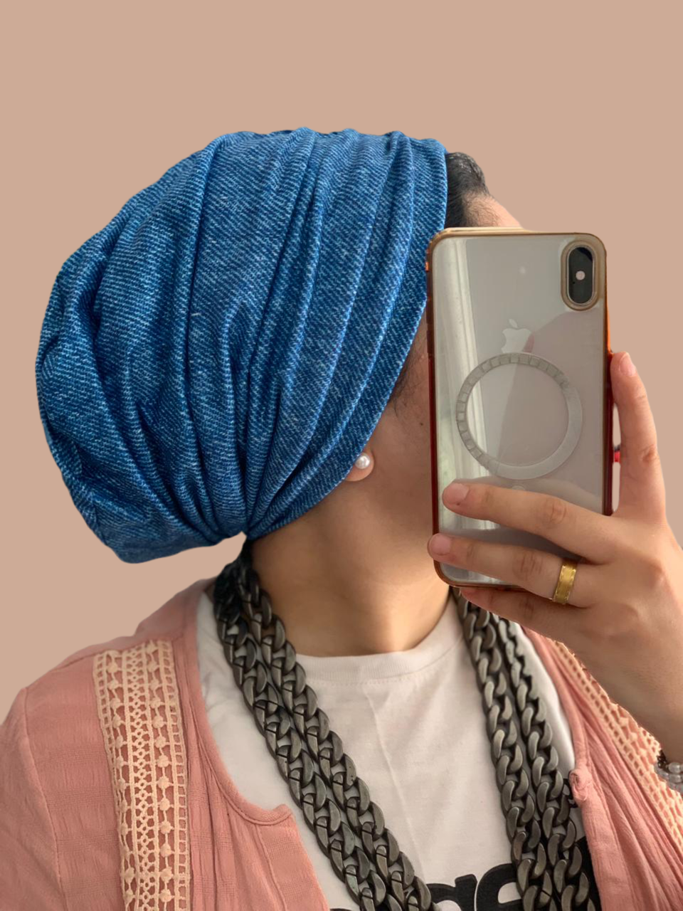 Cotton Denim-like Turban