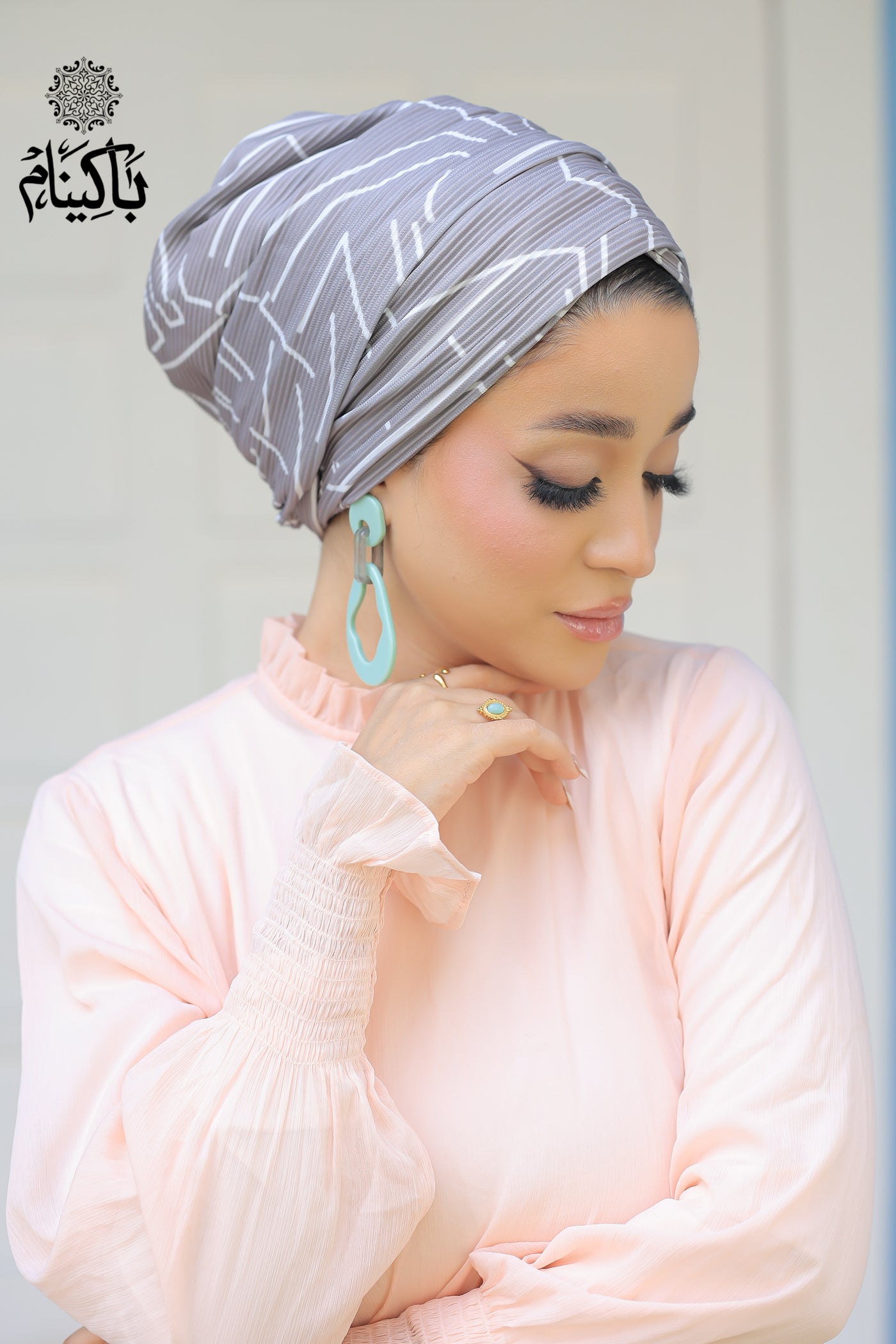 Pleated Geometric Turban