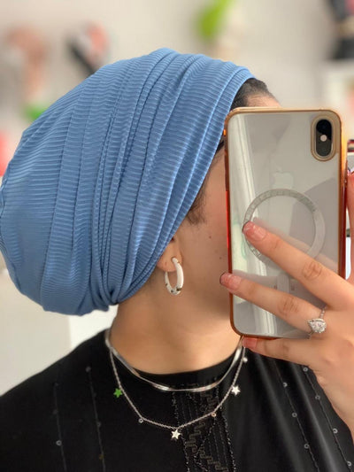 Pleated Cotton Easyon Turban