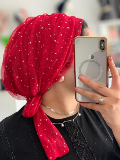 Glittery Tulle Turban
