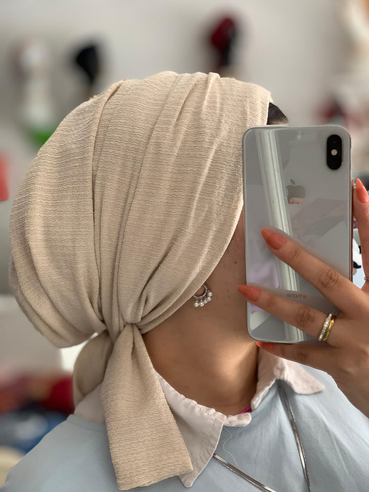 Crinkled Cotton Turban