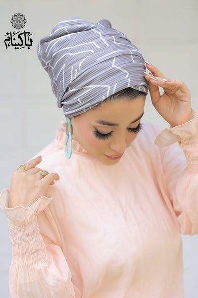 Pleated Geometric Turban