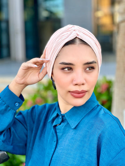 Pleated Satin Turban