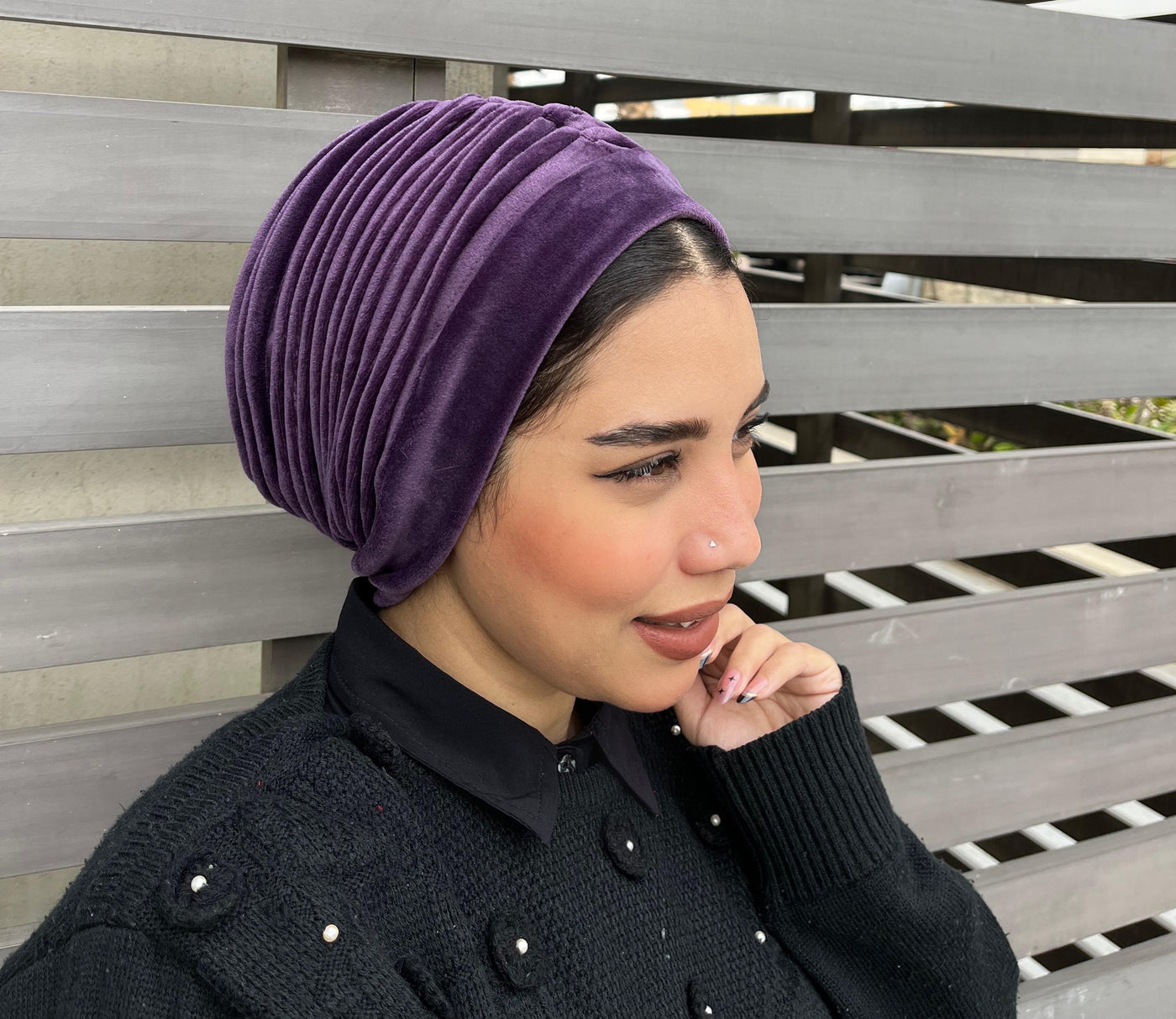 Plain Velvet Turbans