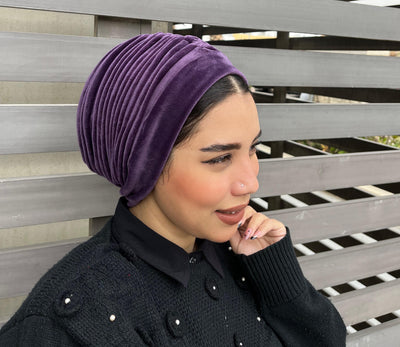 Plain Velvet Turbans