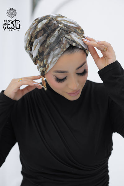 Floral Tulle Turban